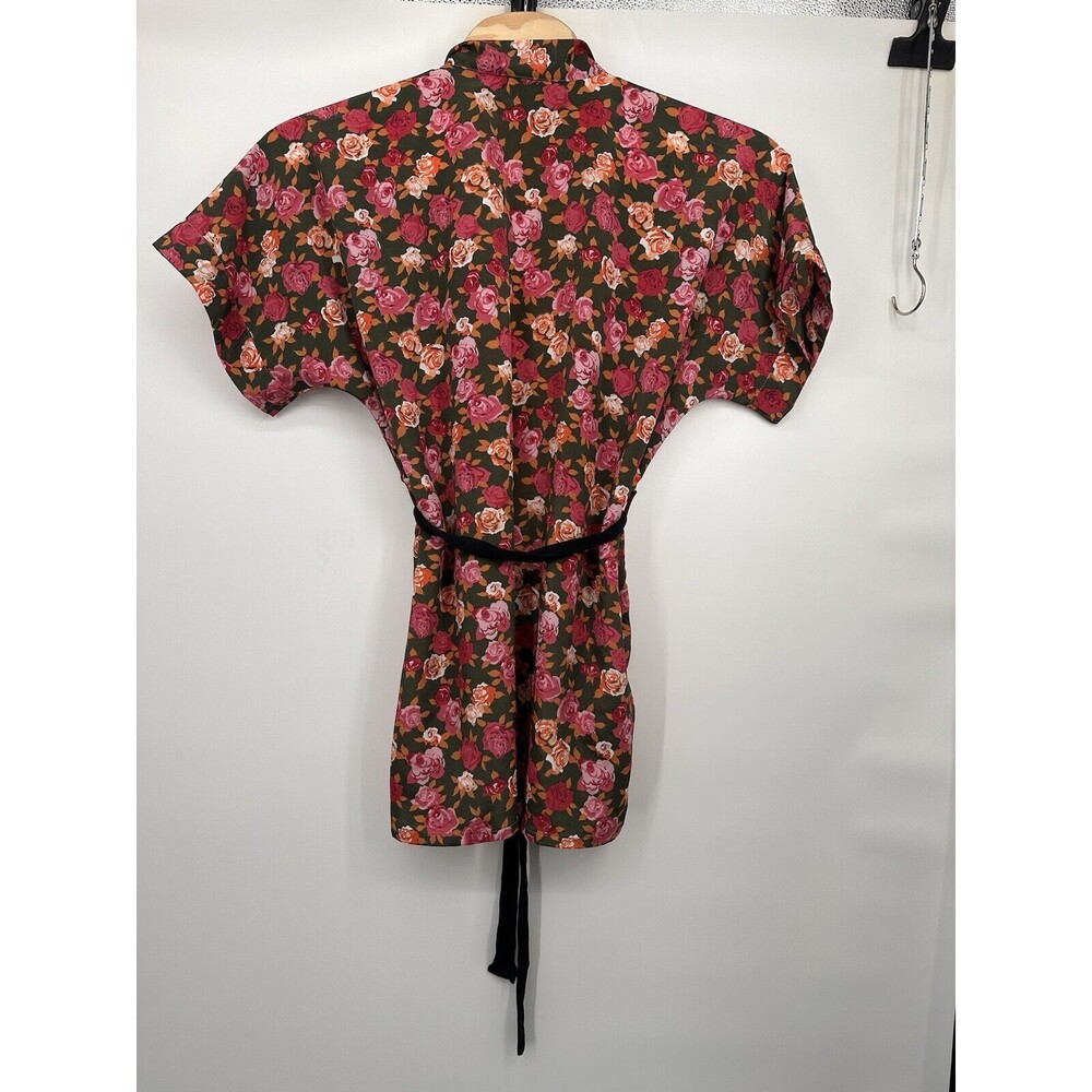 Vtg Victoria's Secret Gold Label Floral Satin s/m Pajamas Set Med Knee length